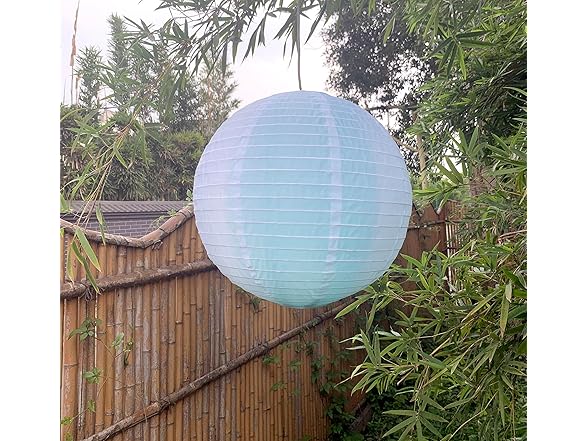 Henjjras White and Blue Cloth Lamp Shade