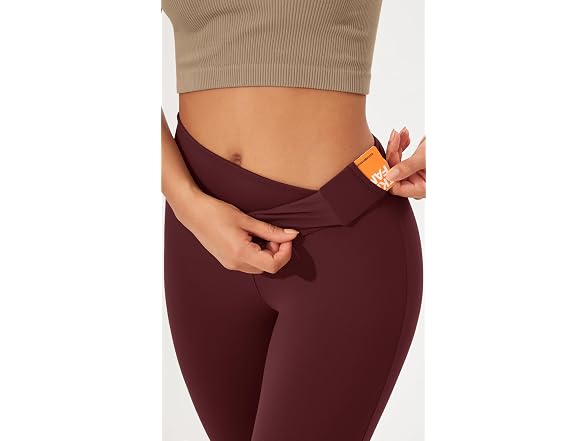 Ododos Women (M) Cross Waist Bootcut Yoga Pants
