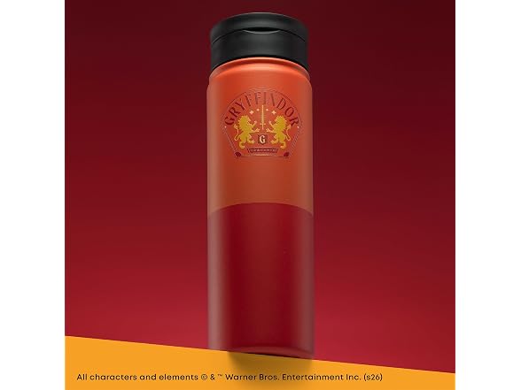JoyJolt Harry Potter Gryffindor Stainless Steel Water Bottle 