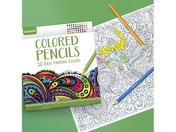 Crayola Colored Pencils For Adults 50ct