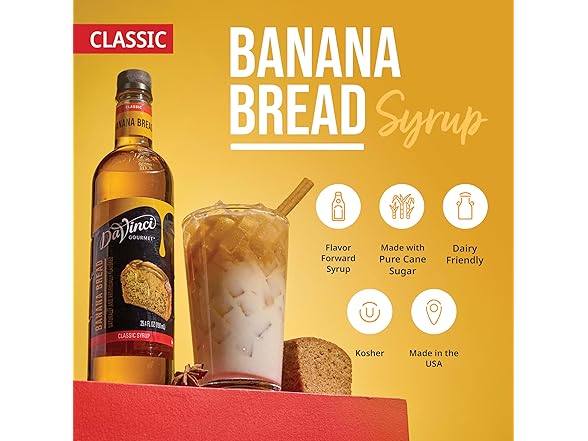 DaVinci Gourmet Banana Bread Syrup, 25.4 oz