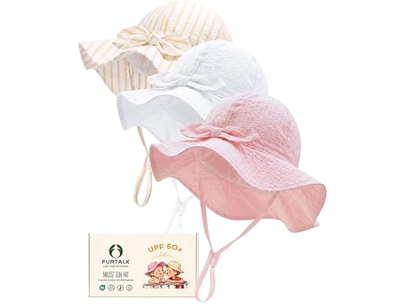 FURTALK 3 Pack Baby Sun Hat