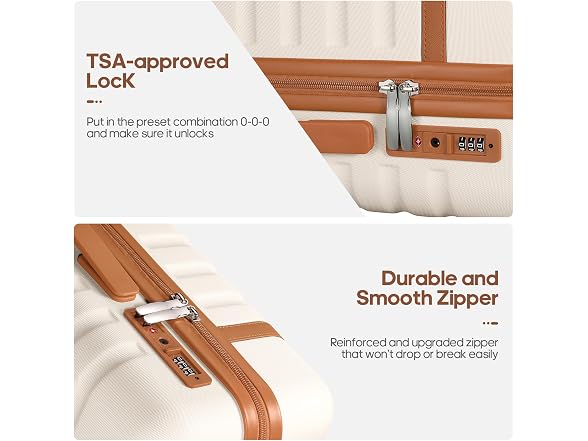 UKEIN 3Pc Luggage Set w/Backpack 20in