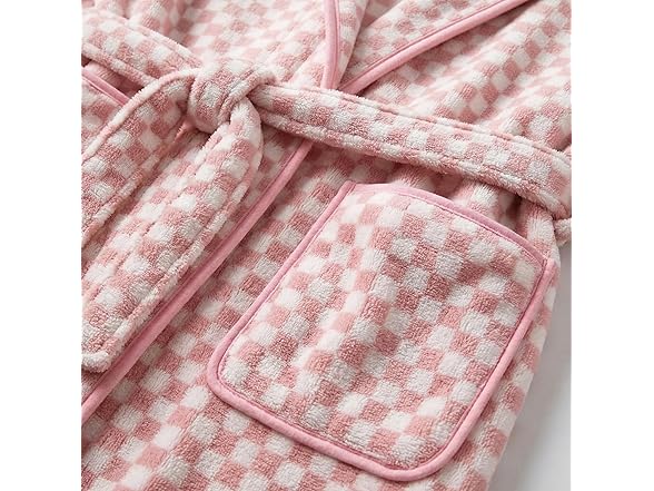 PJGGZ Checkered Hooded Bathrobe