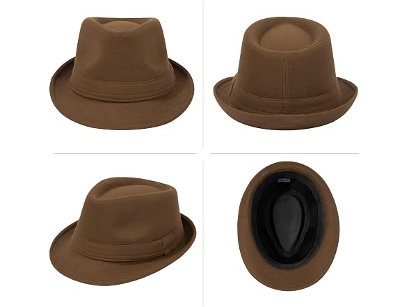 Young Love Men (L) Fedora Classic Short Brim Hat