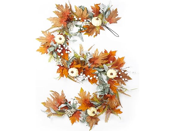 TISEMENT 6FT Fall Pumpkin Garland