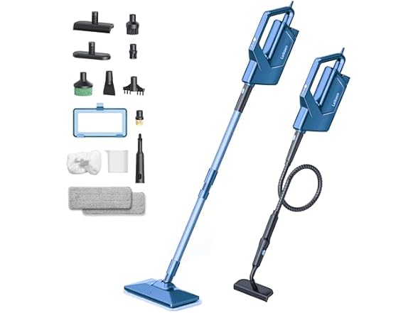 Leiksen 12-in-1 Steam Mop, Detachable Steam Cleaner, Extenda (Open Box)