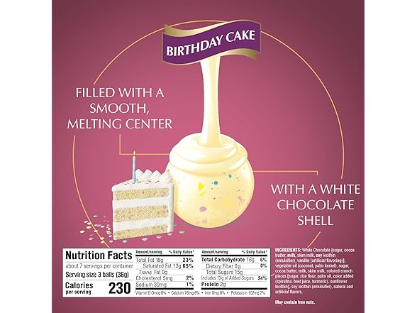 Lindt Lindor Birthday Cake White Truffle