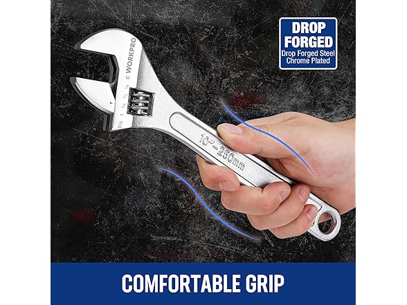 WORKPRO 3pc Chrome Wrench Set