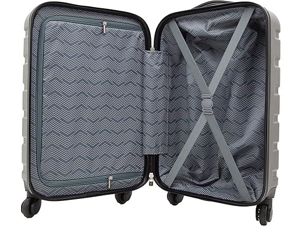 BELLA Travelers Club Harper Luggage, Charcoal, 22IN