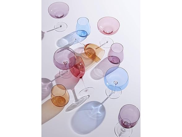Oneida True Colors Stemless Wine Glasses, Set Of 4