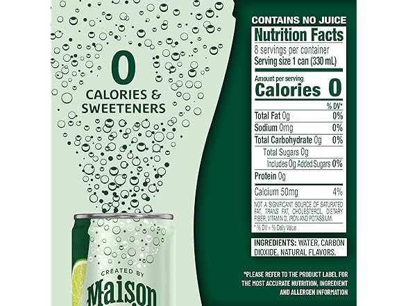 Perrier Lime Sparkling Water, 8pk