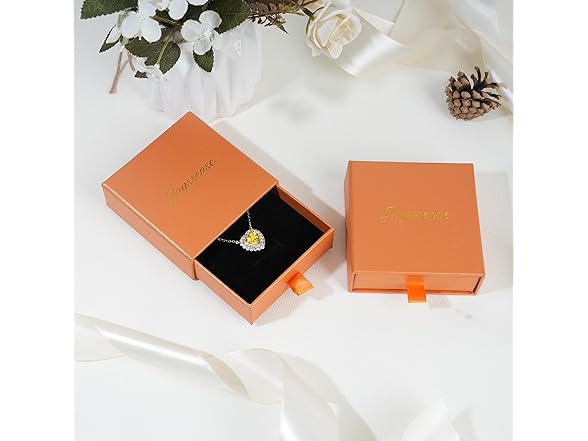 Joyssense Crystal Heart Pendant Necklace