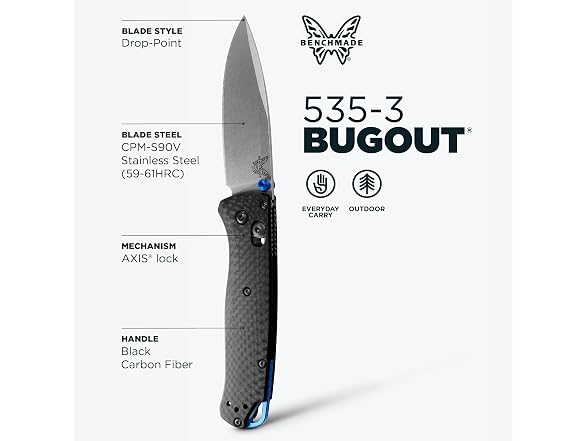 Benchmade Bugout Knife - Carbon Fiber
