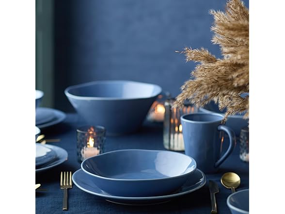 Cloudy Sky Stoneware Dinner Plates 11"