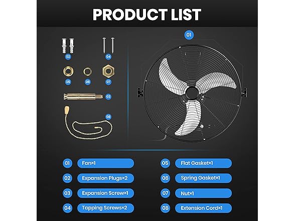 Simple Deluxe 20" High Velocity Fan 2-Pk