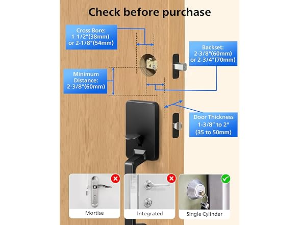 Philip DDL240X-1HBG-H-MB Wi-Fi Smart Deadbolt With Hand
