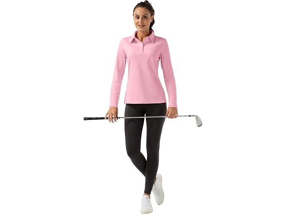 Fkeep Women (M) Long Sleeve Polo Shirt Golf Top