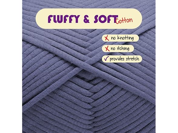 Soft Yarn for Crocheting Crochet Blue
