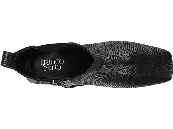 Franco Sarto Womens Bootie Black Snake Print 6.5 M