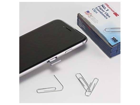 Officemate No.1 Smooth Paper Clips, 6 Boxes