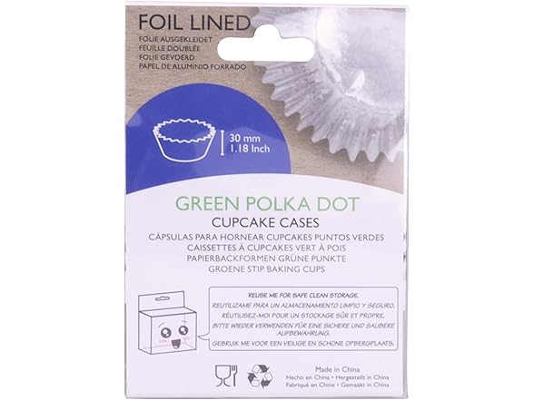 PME Green Polka Dot Paper Baking Moulds
