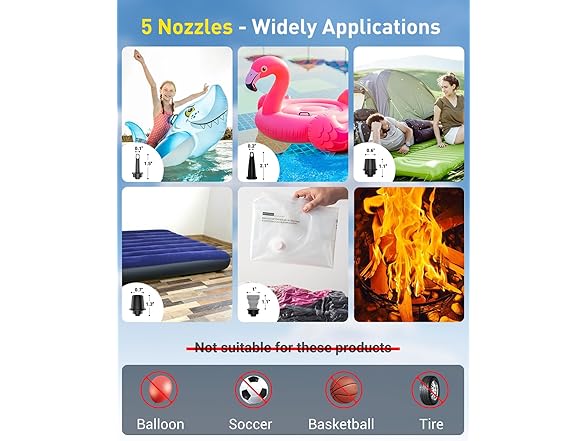 OMQ OMQ Portable Air Pump for Inflatables,Electric Air M