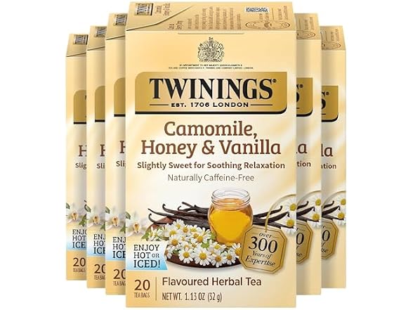 Twinings Camomile Honey Vanilla 6 Boxes 120 Bags