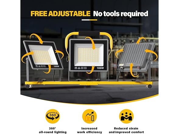 31000 Lumen LED Work Lights with Stand