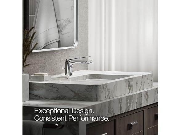 KOHLER 97345-4-CP Single-Handle Bathroom Sink Faucet