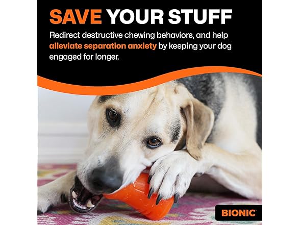 BIONIC Treat Shaker Dog Chew Toy, Large
