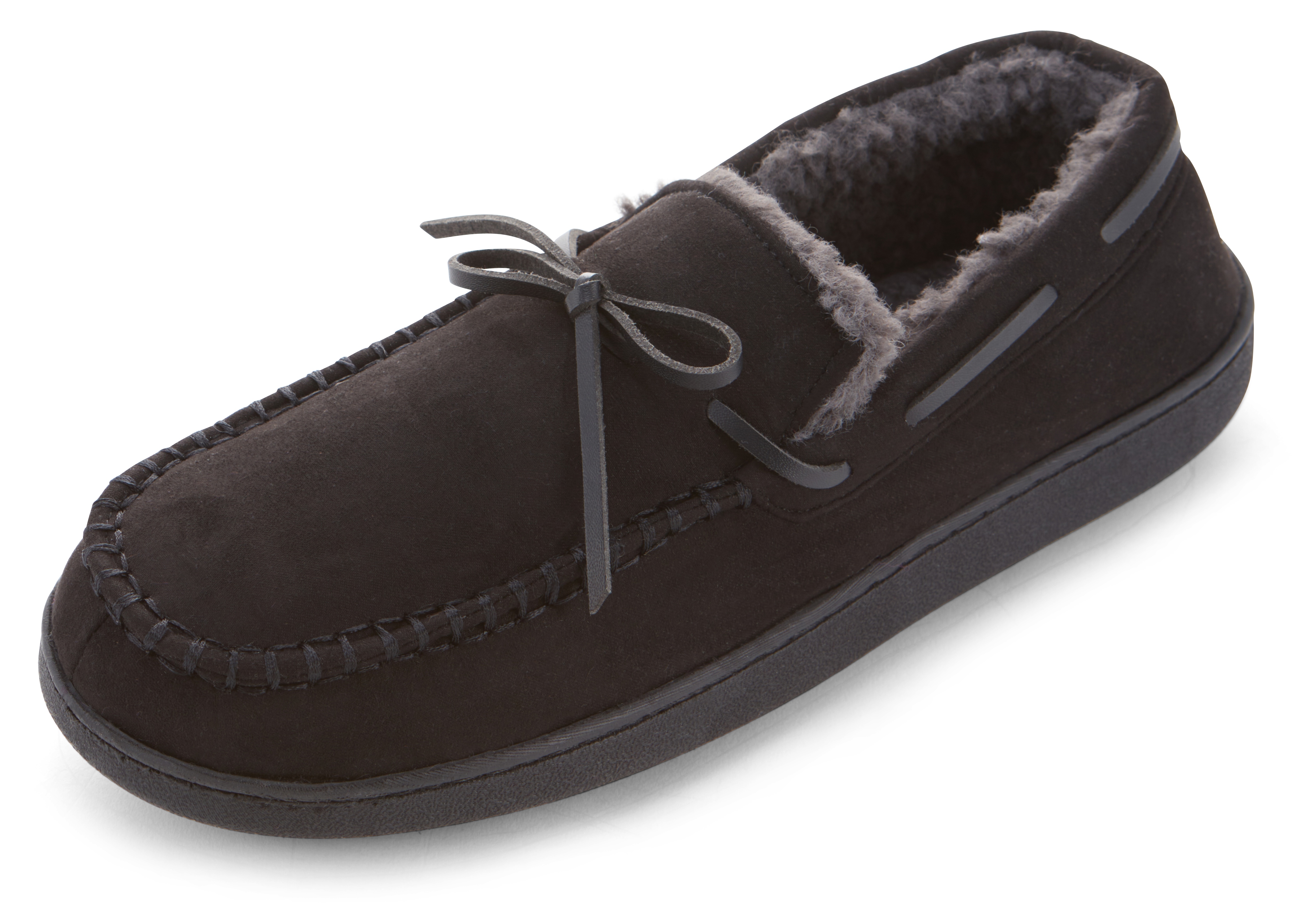 Floopi Men's Moccasin Slipper with Bow - Gallery 15