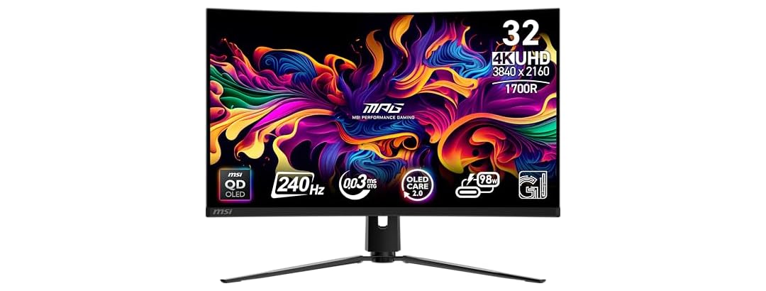 MSI 32" 4k Curved Gaming Monitor | MPG 321CURX QD-OLED - Gallery 2