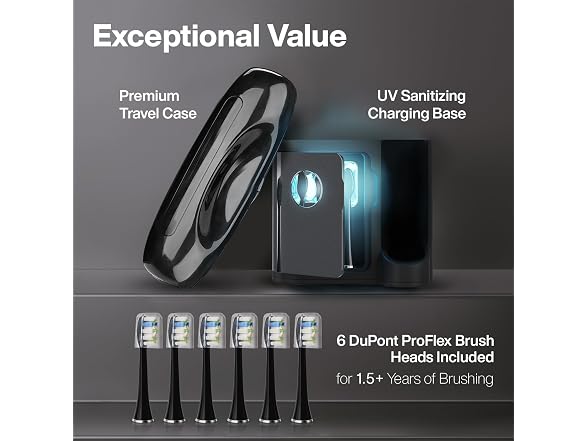 Aquasonic Black Series PRO UV Ultra-Whitening Toothbrush