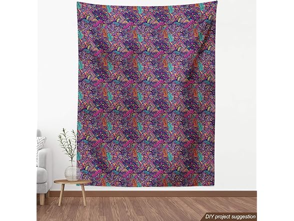 Ambesonne Psychedelic Fabric by The Yard