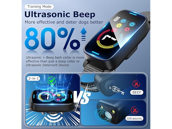 Bark Collar for Large Medium Dogs Ultrasonic