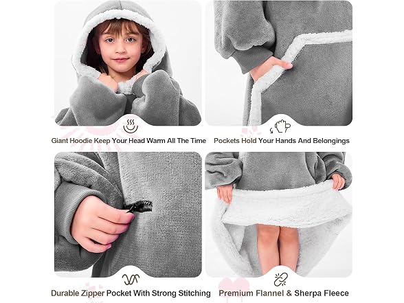 IFNOW W2355 Wearable Blanket Kids5