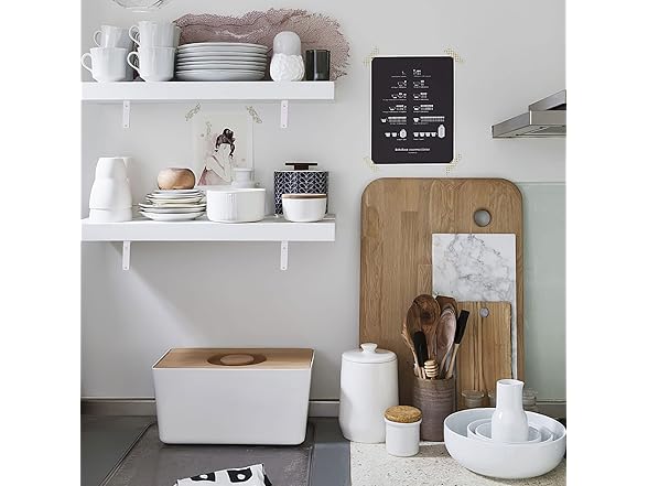 YIKOUJIS 36 Pcs Shelf Bracket,4 Inch White Float