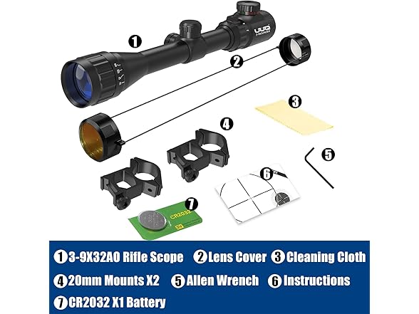 UUQ 3-9x40AO-32AO Rifle Scope