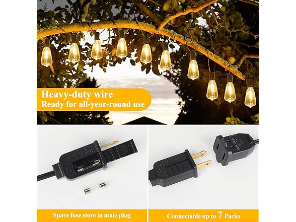 Brightever Outdoor String Lights 200FT Waterproof