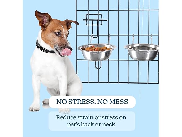 PETMAKER Set of 2 Stainless-Steel Dog Bowls