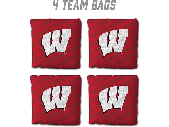 WISCONSIN BADGERS NCAA Cornhole Bags Set