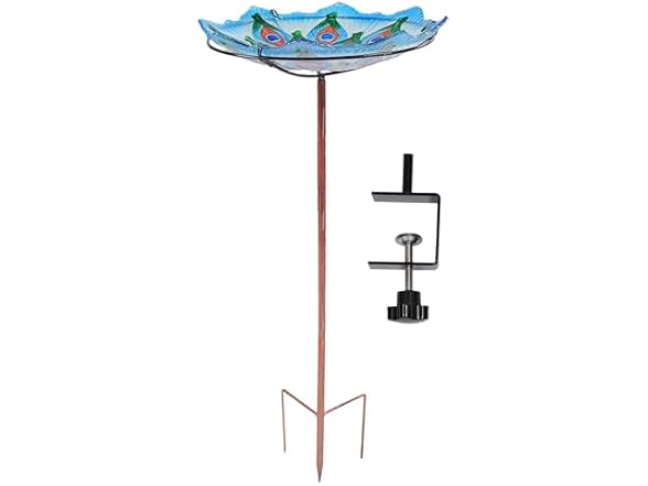 Sunnydaze Glass Bird Bath Bowl - 11"