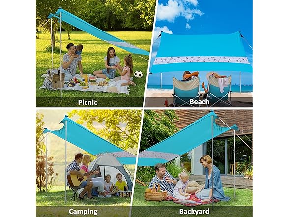 VILLEY Beach Tent Sun Shelter UPF50+ 5 Person