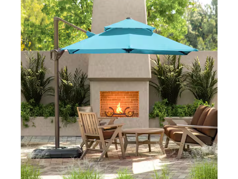 Parrot Uncle LA-A028TL+BASE Large Outdoor Patio Umbrella w