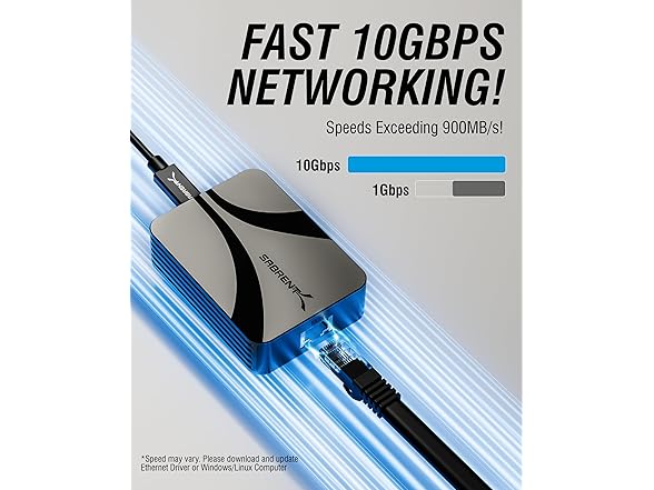 SABRENT USB4 to 10GbE Ethernet Adapter