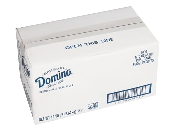 Domino Sugar Packets, 0.1 Ounce (Pack of 2000)