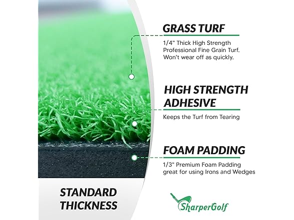 Golf Practice Hitting Mat w/ Balls & Tees