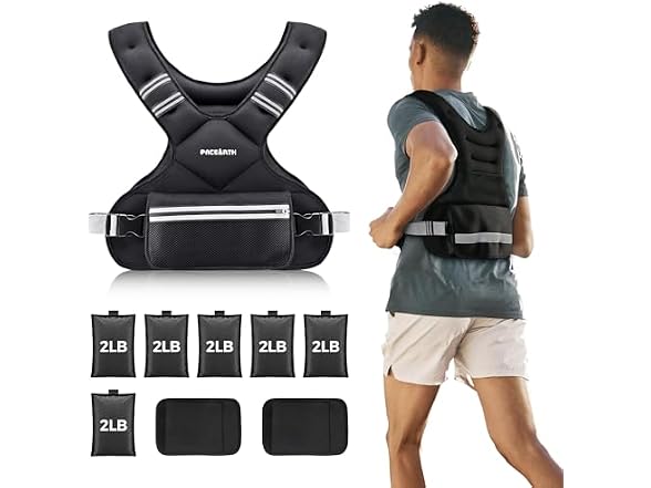 PACEARTH Weighted Vest 20-32lb Ironsand