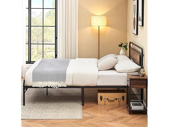 IDEALHOUSE Vintage 13" Full Bed Frame